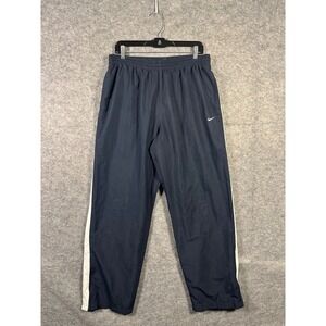 Nike Mens XL Track‎ Pants Navy Blue White Stripe Athletic Training Joggers